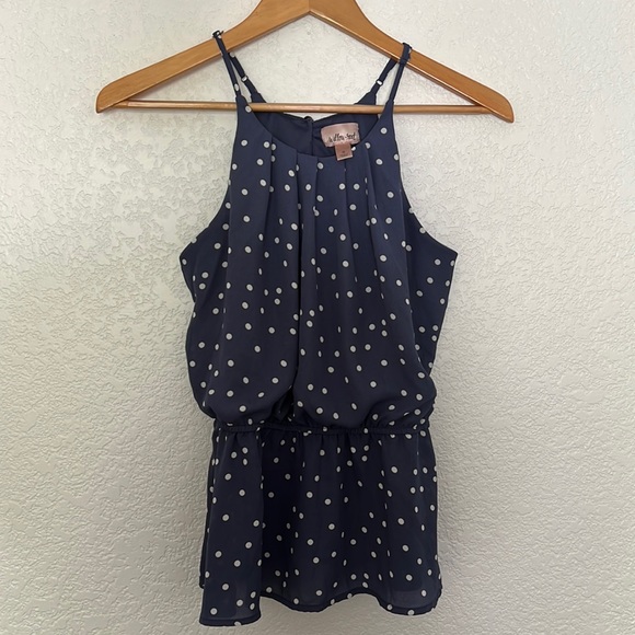 Women’s purple polka dot blouse - Picture 1 of 3